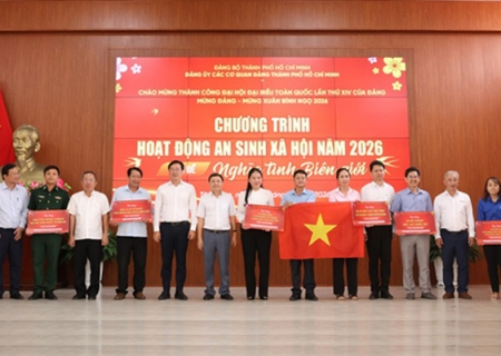 Công ty XSKT Tp Hồ Chí Minh chung tay cùng đảng ủy Các cơ quan Đảng Tp Hồ Chí Minh mang mùa xuân  về Đồng Tháp