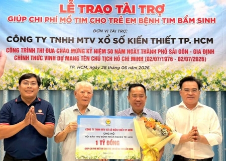 Công Ty TNHH Một Thành Viên Xổ Số Kiến Thiết Thành Phố Hồ Chí Minh Tài Trợ Chi Phí Phẫu Thuật Tim Cho Trẻ Em Mắc Bệnh Tim Bẩm Sinh Có Hoàn Cảnh Khó Khăn